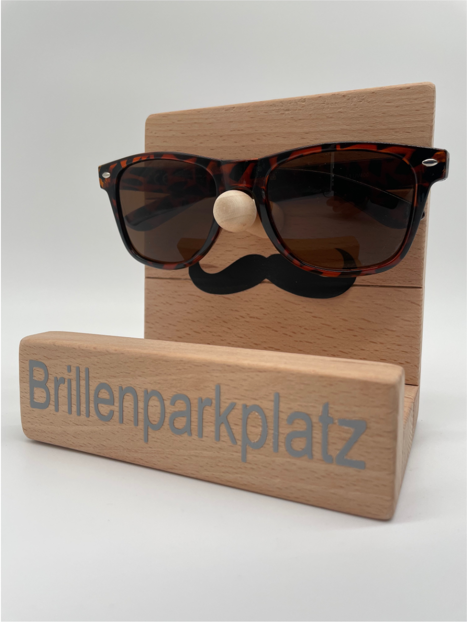 Brillenparkplatz aus Holz