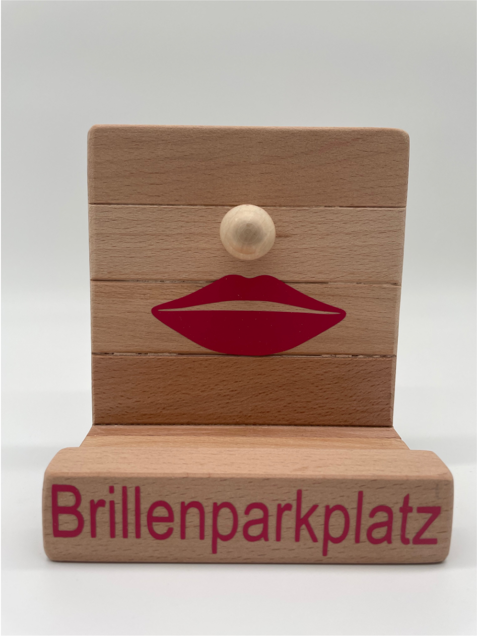 Brillenparkplatz aus Holz