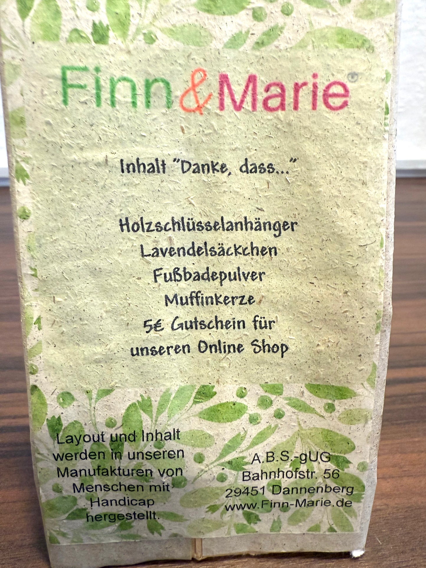 Geschenketüte- "Danke, dass du immer für mich da bist"