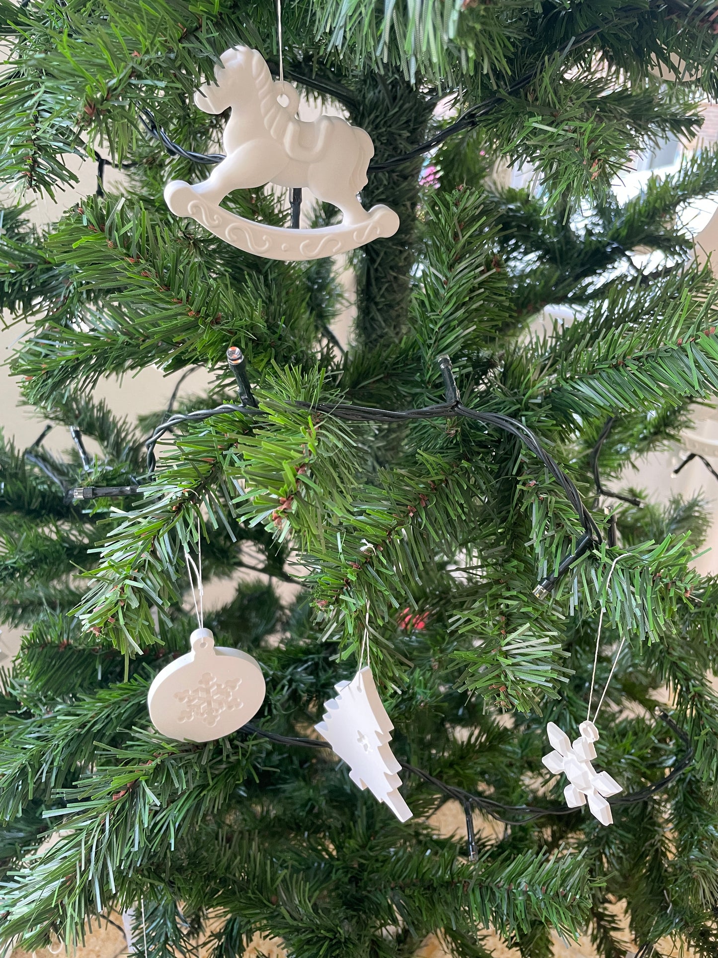 Weihnachtsbaumdeko Keramikanhänger