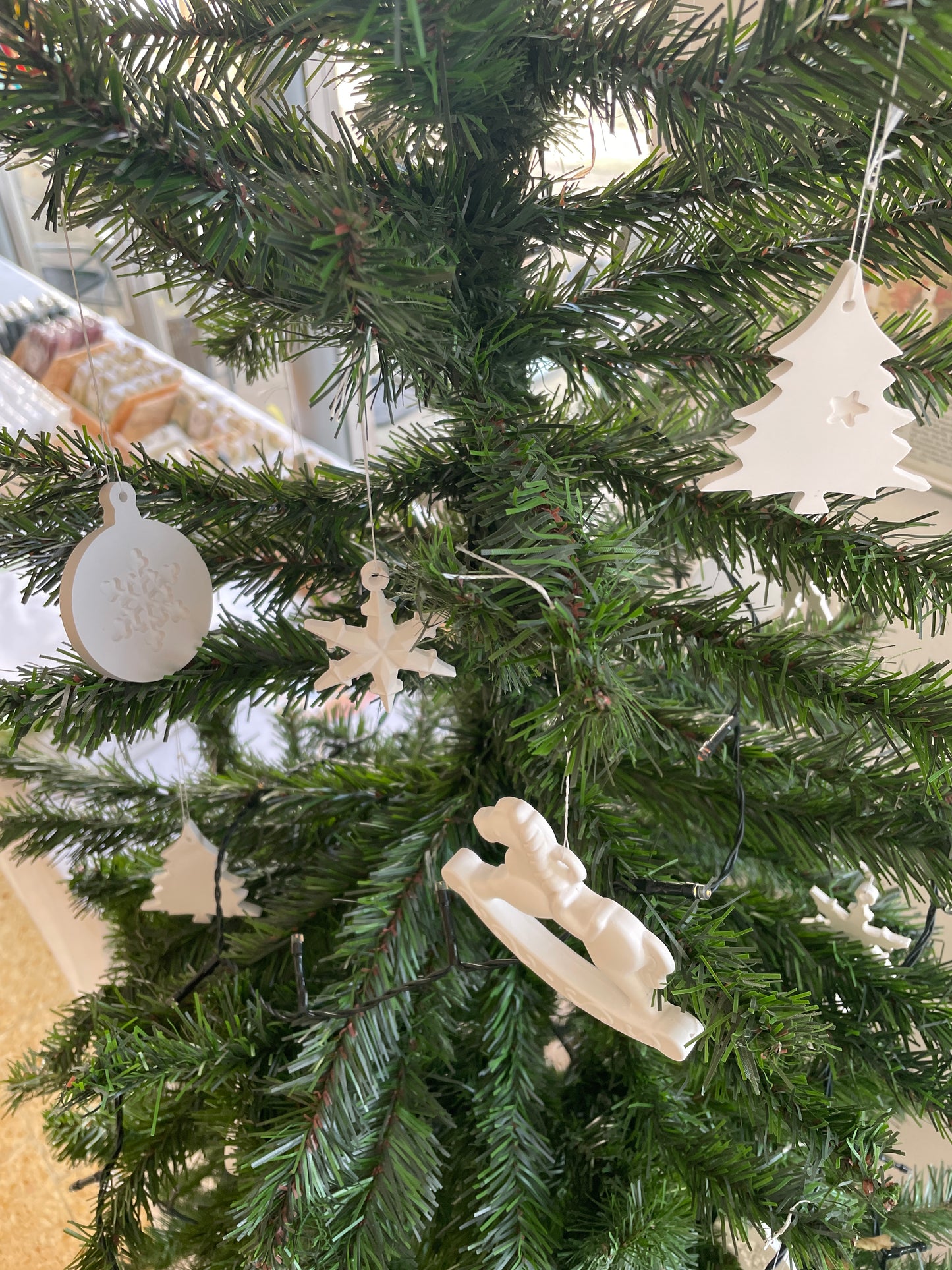 Weihnachtsbaumdeko Keramikanhänger