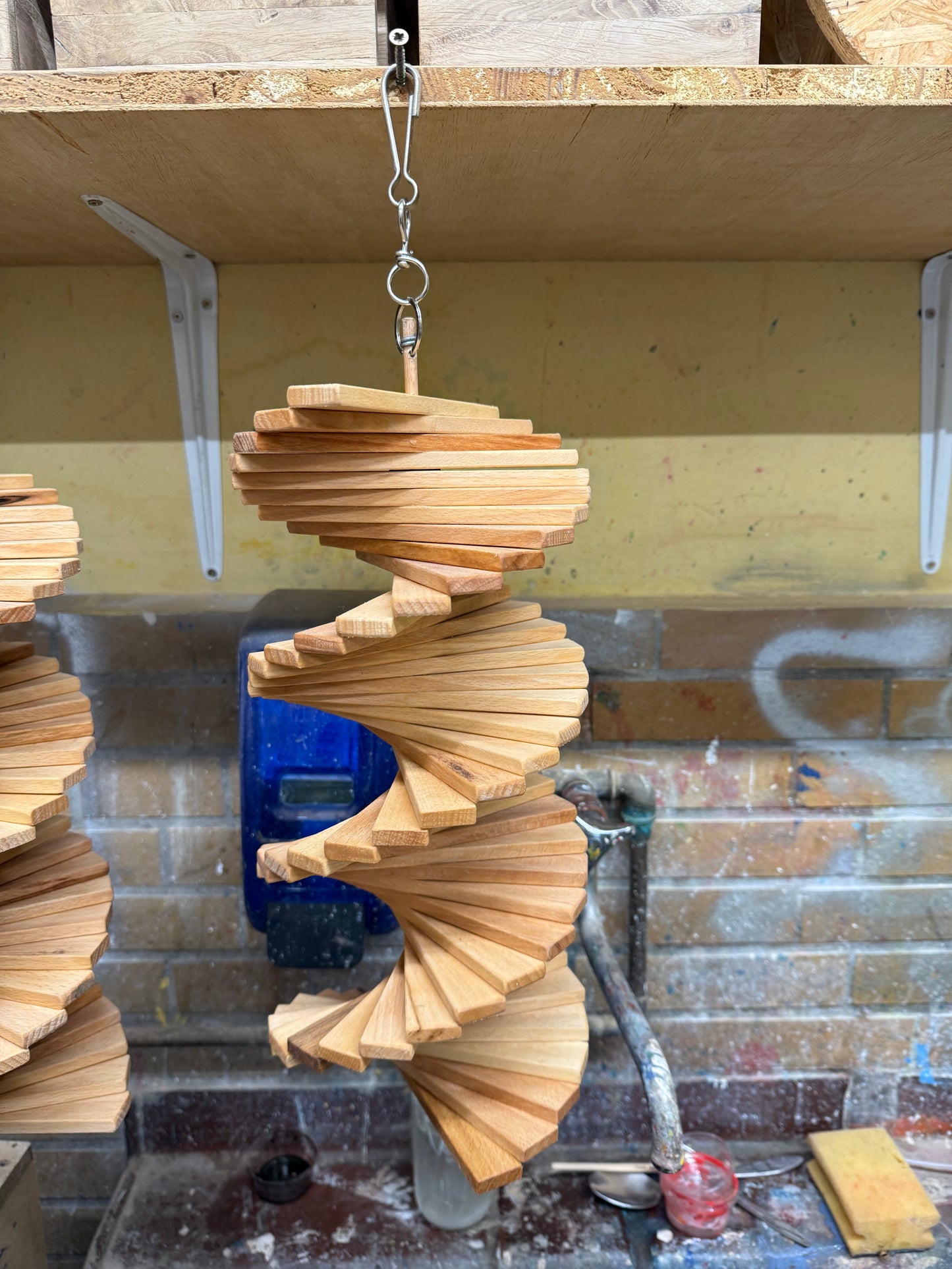 Windspiel aus Holz, Gartendeko, Deko aus Holz