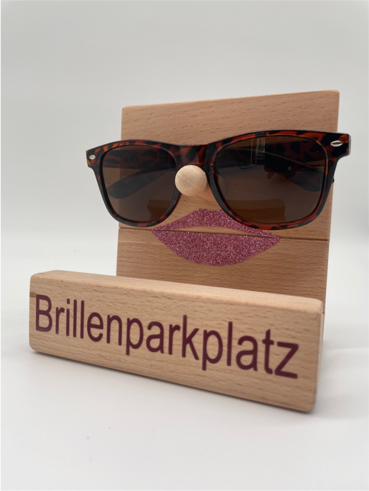 Brillenparkplatz aus Holz