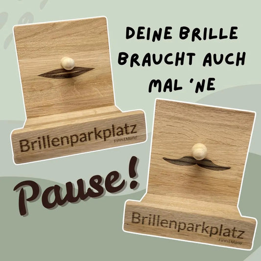 Brillenparkplatz aus Holz