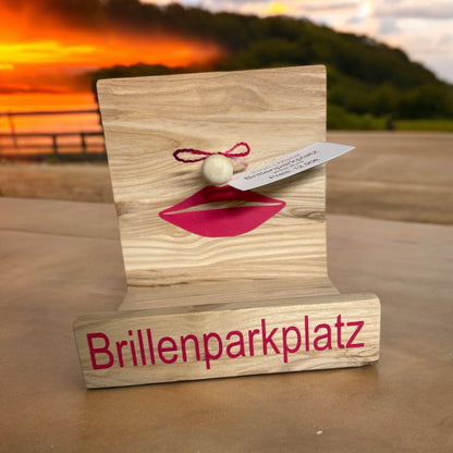 Brillenparkplatz aus Holz